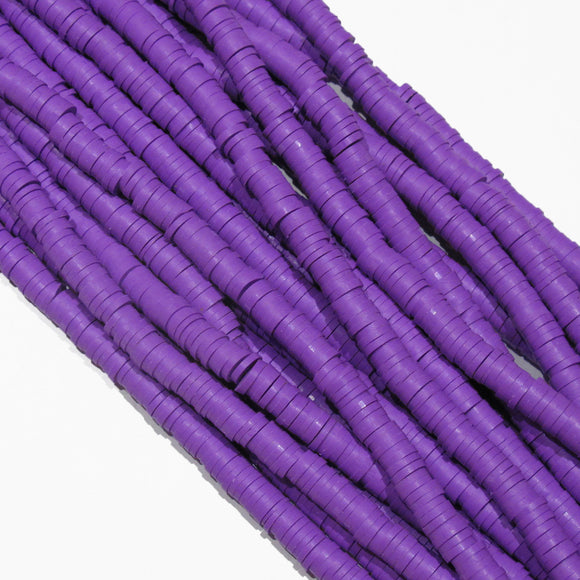 Clay 6mm heishi violet 40 cm