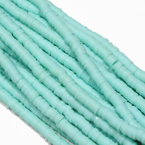 Clay 6mm heishi mint 40 cm