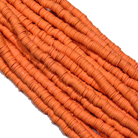 Clay 6mm heishi papaya 40 cm