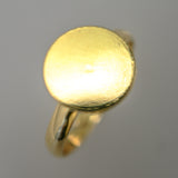 Metal 11mm plate adjustable ring gld 2pc