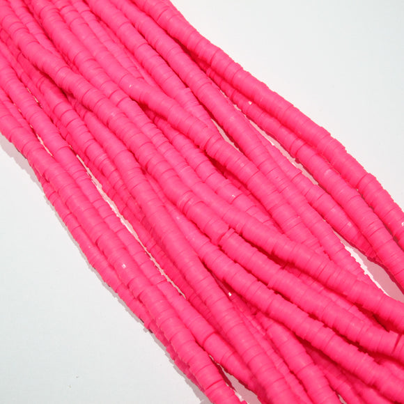 Clay 6mm heishi bright cerise 40cm