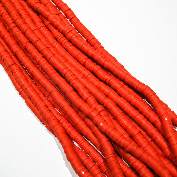 Clay 6mm heishi tomato 40 cm