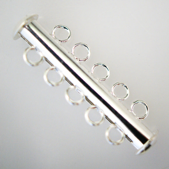 Metal 32x4mm 5 row clasp slider 1pcs
