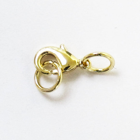 Metal 12mm parrotclasp+2jring KC NFgld10