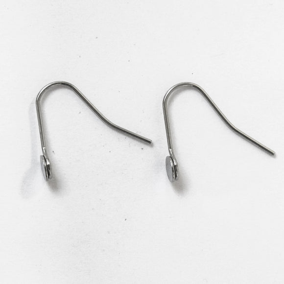 Metal 5mm plate Surg E/R hook / glue 10p