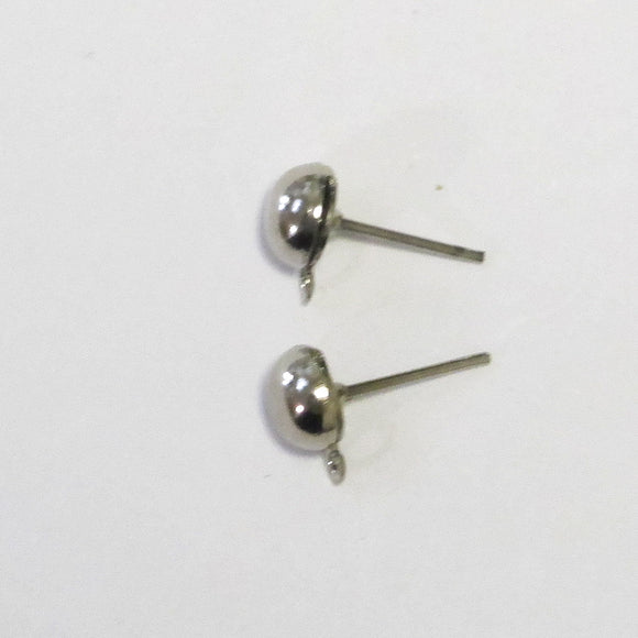 Metal 8mm Dome E/R stud NF nkl 10 pcs