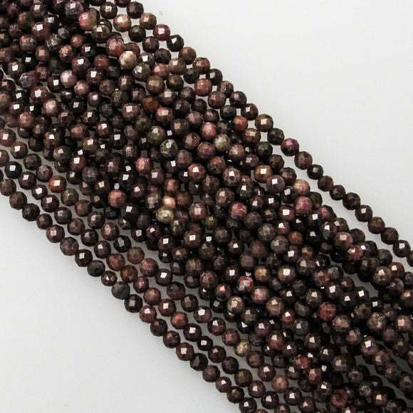 Semi prec 3mm faceted Almandine 95+pcs