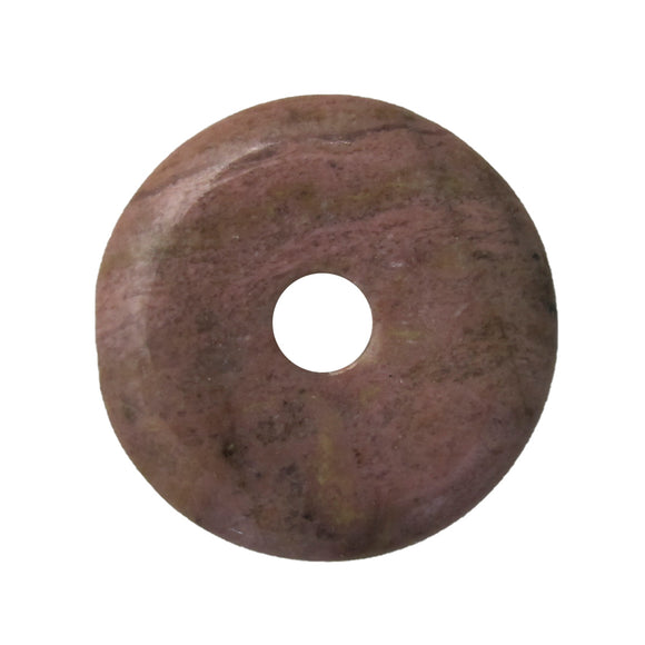 Semi Prec 28mm Donut rhodochrosite 1pcs