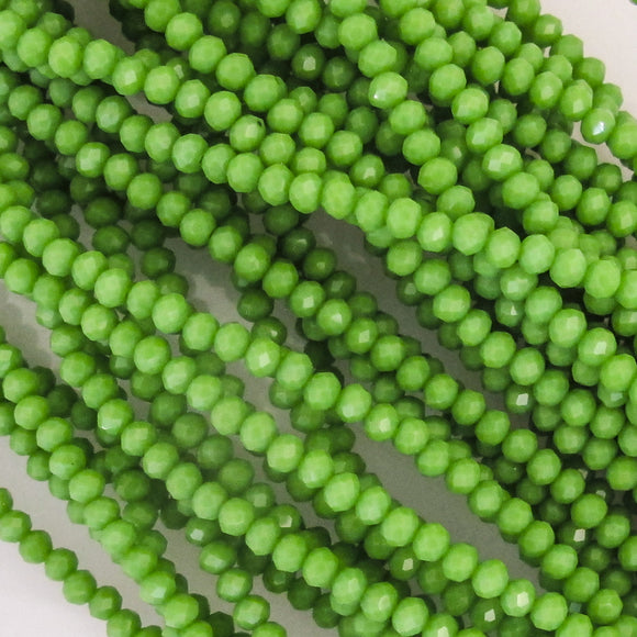 CG 3x4mm faceted rondel lime 120pcs