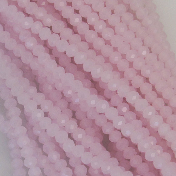 CG 3x4mm faceted rondelmilky pink 120p