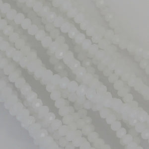 CG 3x4mm faceted rondel milky white 120p