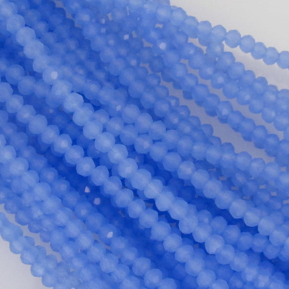 CG 3x4mm faceted rondel milky periw 120p