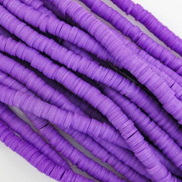 Clay 6mm heishi light violet 40 cm