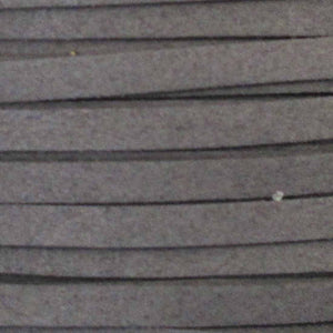 Faux suede 5mm flat charcoal 2metres