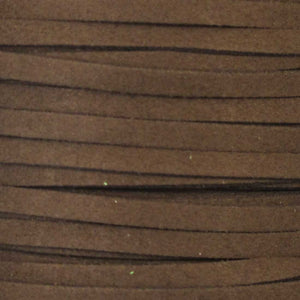 Faux suede 5mm flat chocolate 2metres