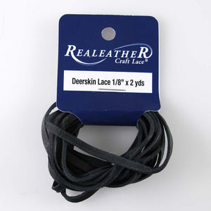 Deerskin 3mm lace black 1.8metres