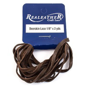 Deerskin 3mm lace chocolate 1.8metres