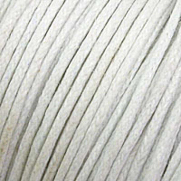 cord .77mm waxed white 25m