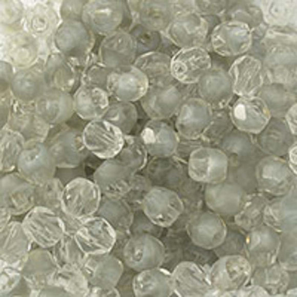 cz 4mm rd facet clear/milky grey 50pcs