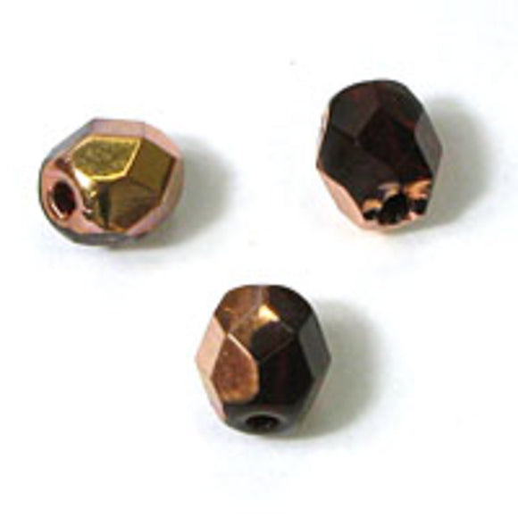 Cz 4mm rnd facet trns drk garnet AP 50p