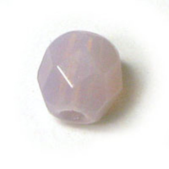 Cz 4mm rd facet milky lilac 50pcs