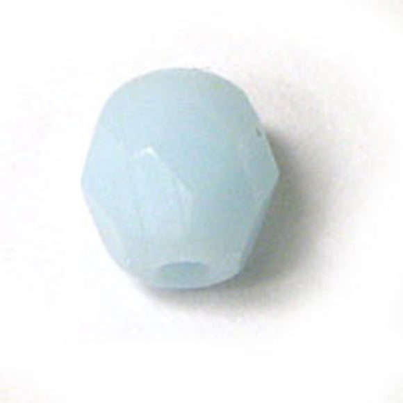 Cz 4mm rd facet opaq baby blue 50p