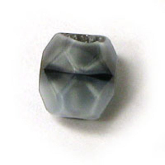 Cz 4mm rd facet opaque grey/black 50pcs