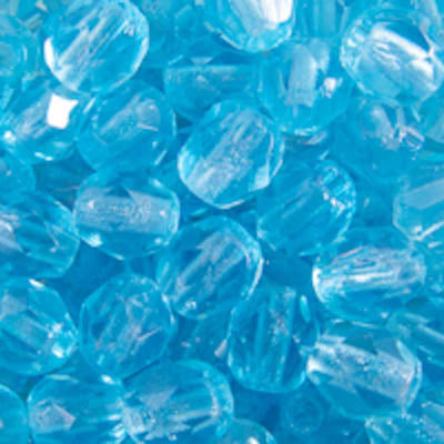 Cz 4mm rnd facet sky blue 50pcs