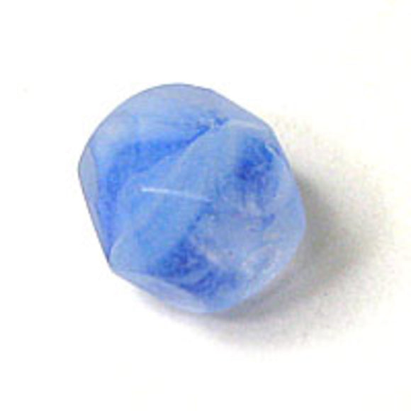 Cz 6mm rd facet 2tone clear/blue 25pcs