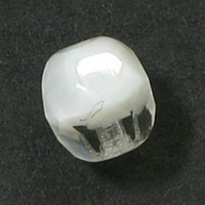 Cz 6mm rd facet milky white 25pcs