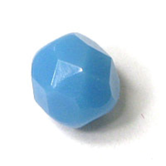 Cz 6mm rd facet opaq dark sky blue 25pc