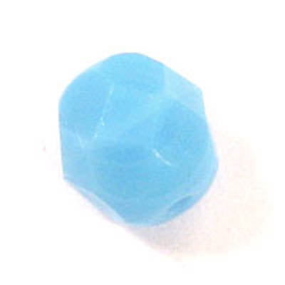 Cz 6mm rd facet opaq sky blue 25pcs