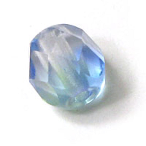 cz 6mm rd facet 2tone sapph/olive 25pcs