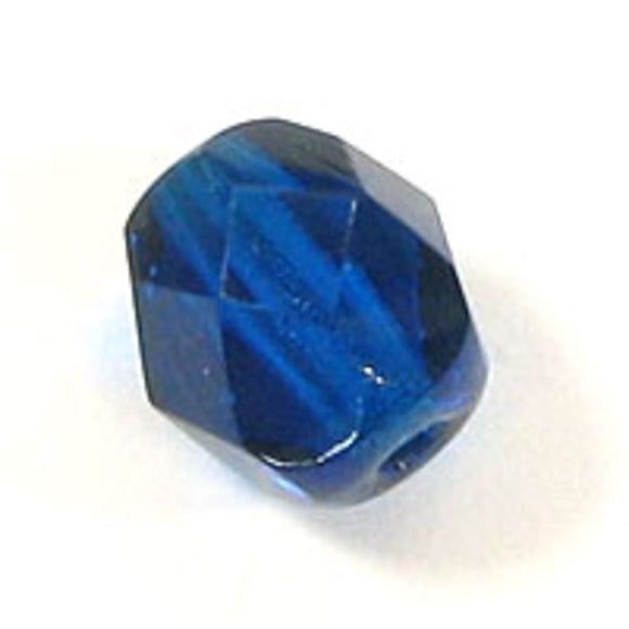 cz 6mm rnd facet trns capri blue 25pcs