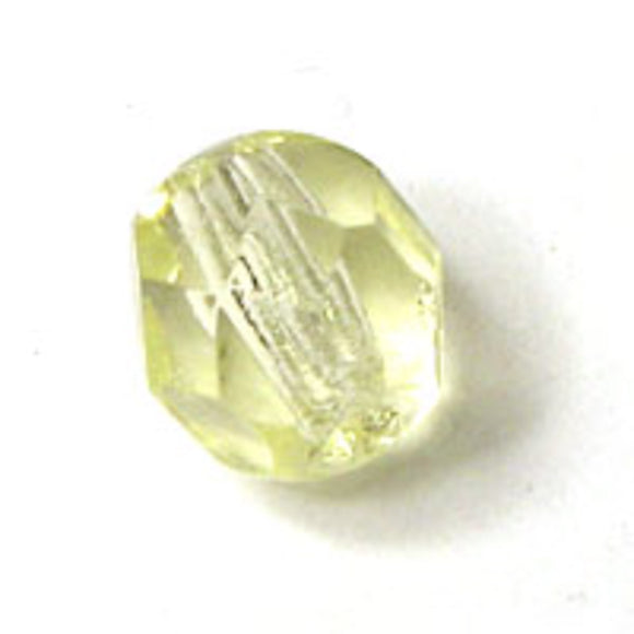 Cz 6mm rd facet trns lemon 25pcs