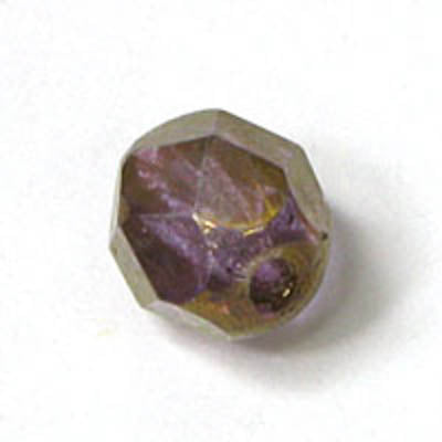 Cz 6mm rd facet metalic brze purple 25p