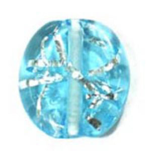 Cz h/made 12x12mm oval silver skyblue 2p