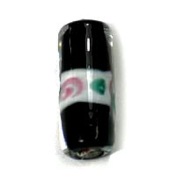 Cz h/made 16x6mm tube balck white 2pc