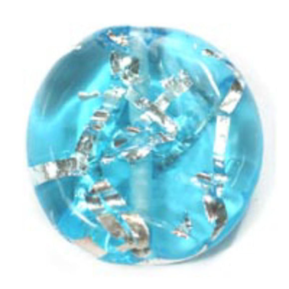 Cz h/made 18x18mm coin silver skyblue 2p
