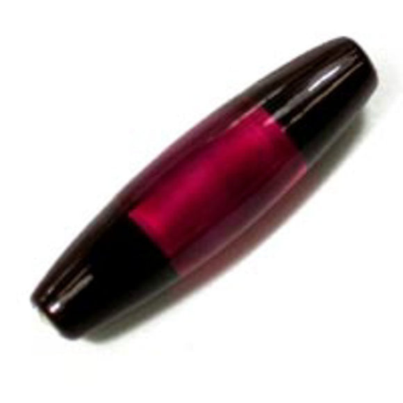 Cz h/made 23x6mm 2t pink burgandy 2pcs