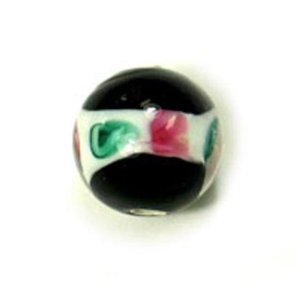 Cz h/made 8mm rnd black white 2pc