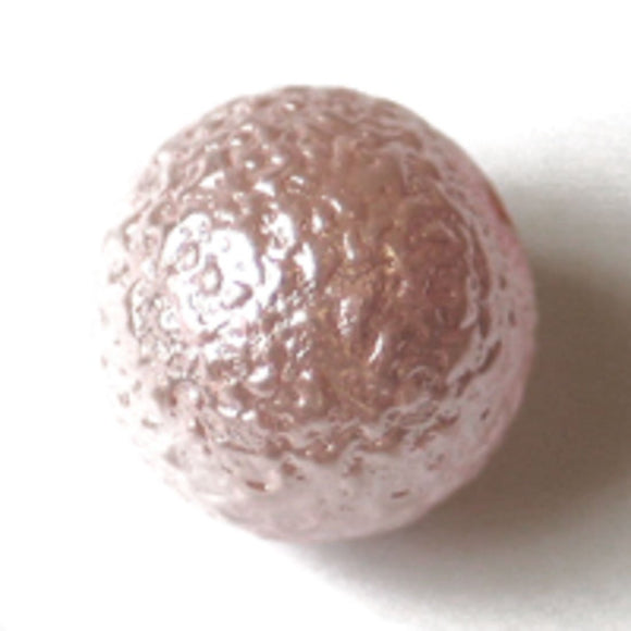 Cg 14mm rnd foil glass pearl pink 56p