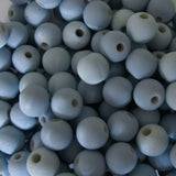 Plas 8mm rnd 1.2mm hole matt dove B 140+