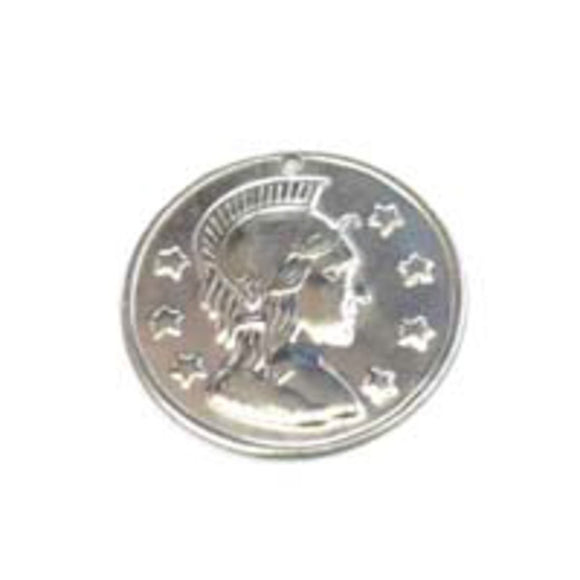 Metal 10mm coin head & 7stars silv100pcs NFD