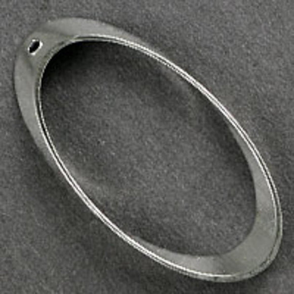 Metal 15x30mm oval ring twist Nkl 12pcs