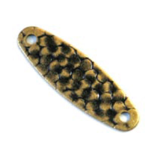 Metal 8x26mm oval dimple Ant brs 10p