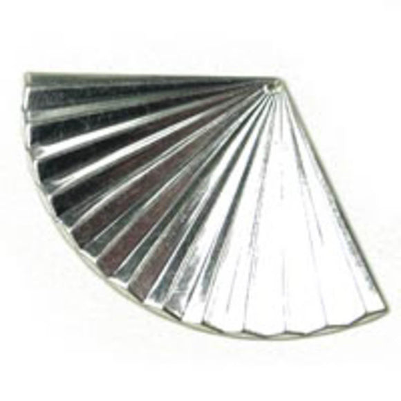 Metal casting 35x55mm rippld fan si 2pcs