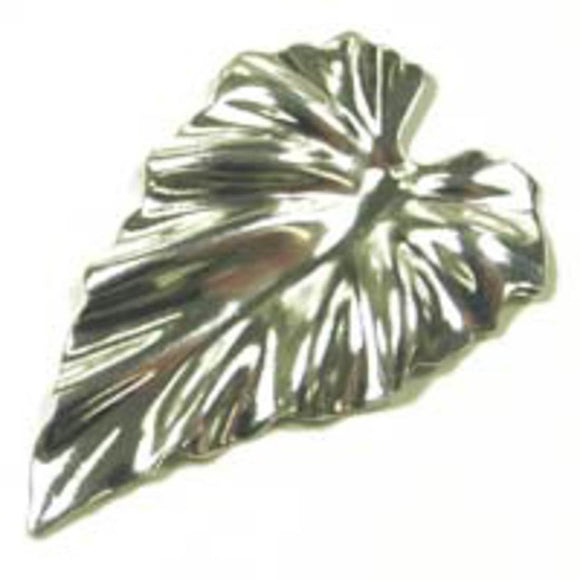 Metal casting 65x40 ripple leaf silver2p