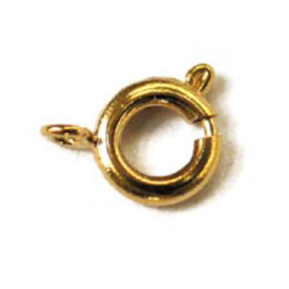 Metal 7mm bolt ring gold 10 pieces