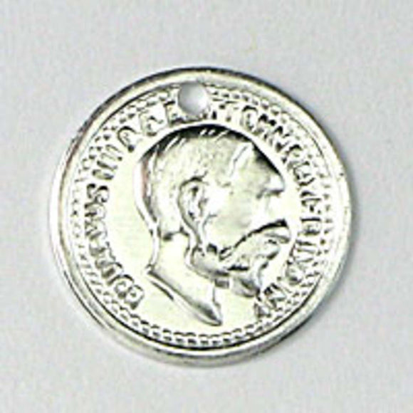 Metal 12mm coin silver 100pcs NFD
